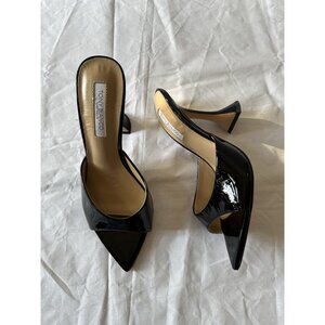 Tony Bianco Marcel Sandals Heels Black Patent Leather
